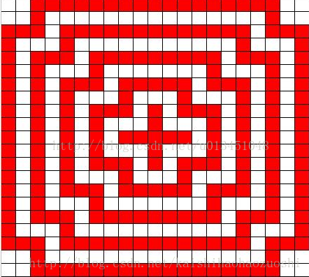 小明为某机构设计了一个十字型的徽标（并非红十字会啊）