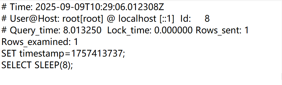 慢查询日志结果