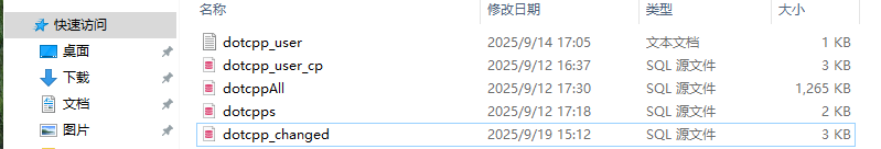 成功导出的dotcpp_user用户表