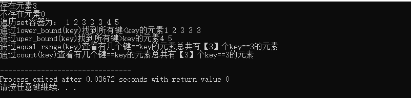 查询multiset内的元素 查询multiset内的元素