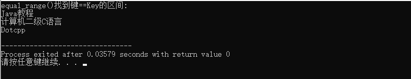 equal_range(key) equal_range(key)