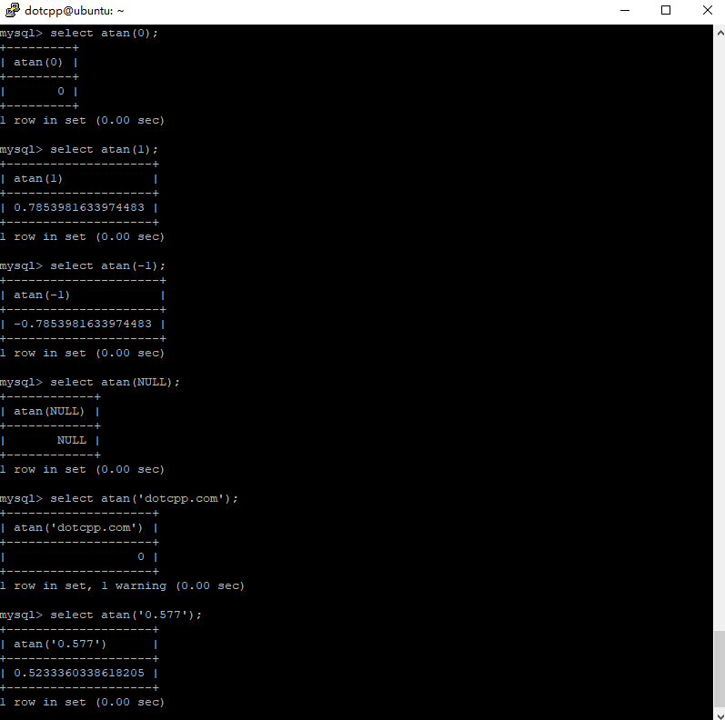 atan()函数 atan()函数