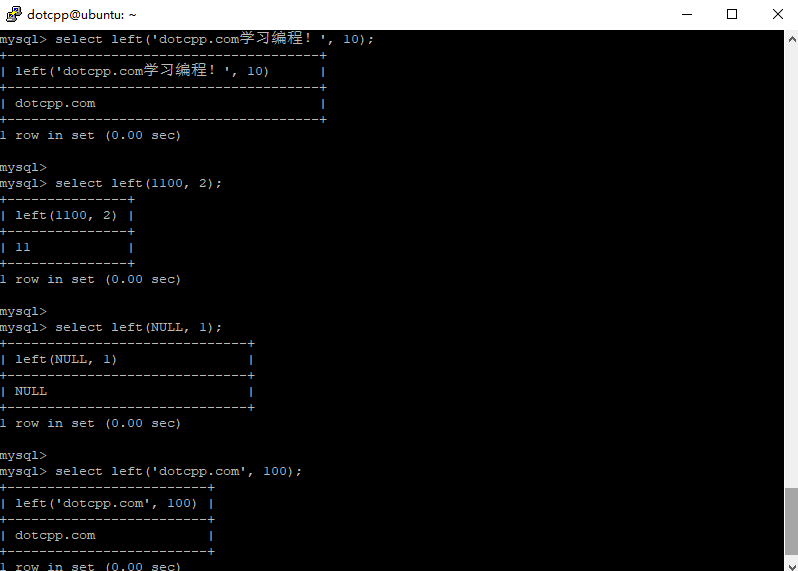 left()函数 left()函数