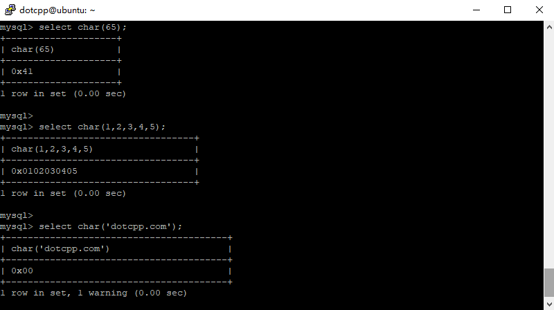 char()函数 char()函数