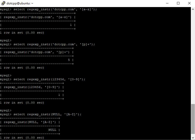 regexp_instr()函数 regexp_instr()函数