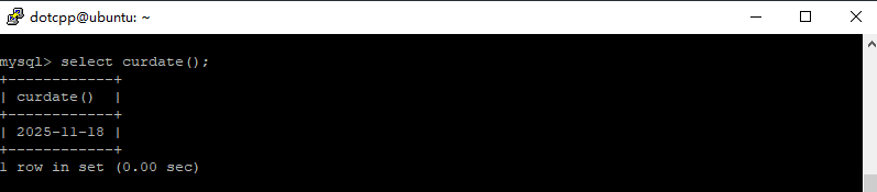 curdate()函数 curdate()函数