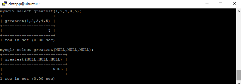 greatest()函数 greatest()函数