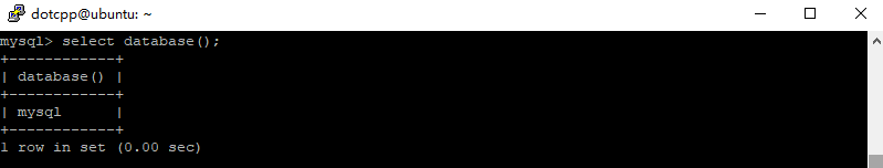 database()函数 database()函数