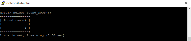 found_rows()函数 found_rows()函数