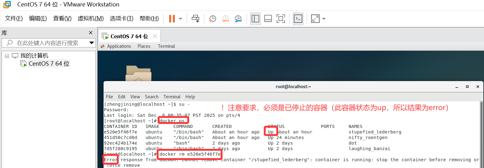 Docker容器命令之删除已停止的容器