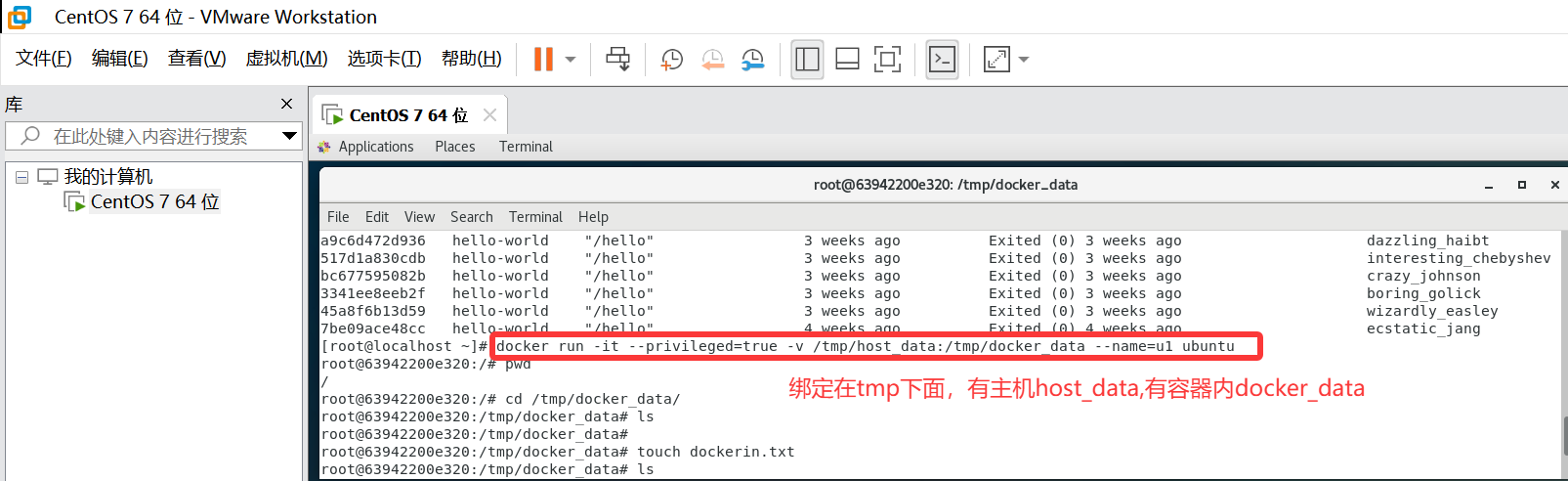 Docker 命令添加数据卷挂载