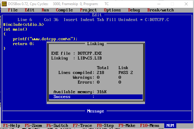 TurboC2.0使用教程