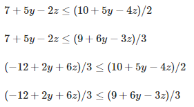 傅里叶-莫茨金消元法例题 傅里叶-莫茨金消元法例题