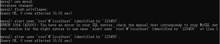 恭喜你成功修改root密码! 恭喜你成功修改root密码!
