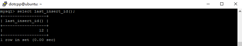 last_insert_id()函数