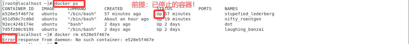 Docker容器命令之删除已停止的容器