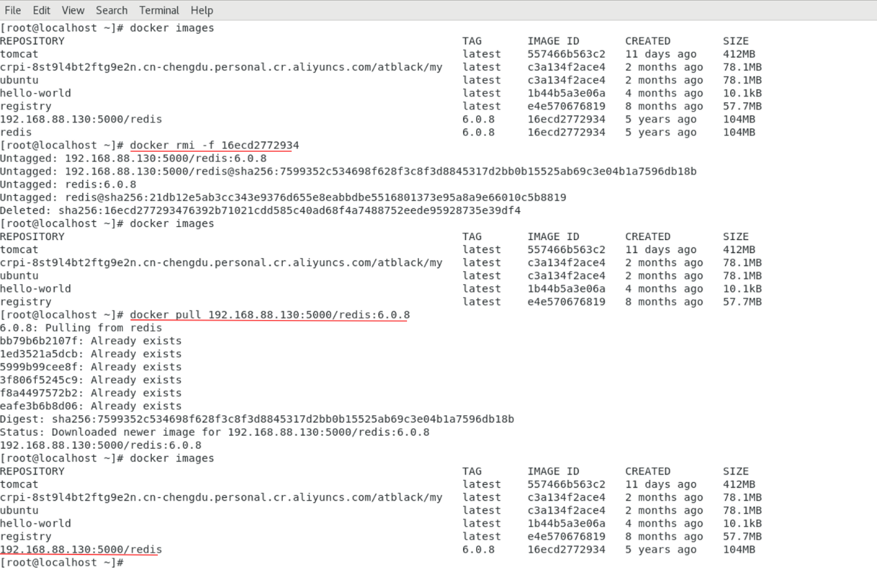 Docker 新镜像推送私有库