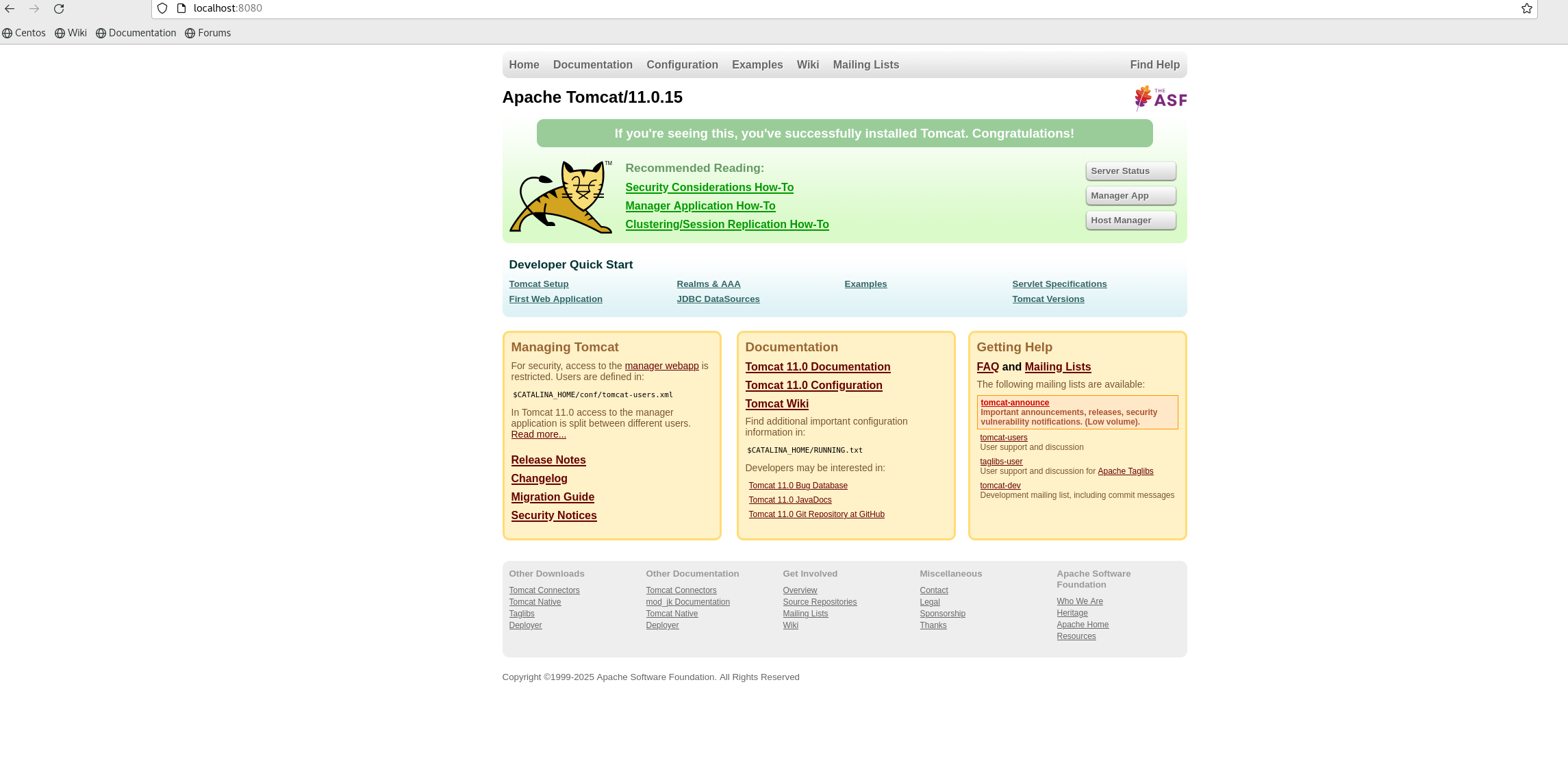 Docker 安装tomcat