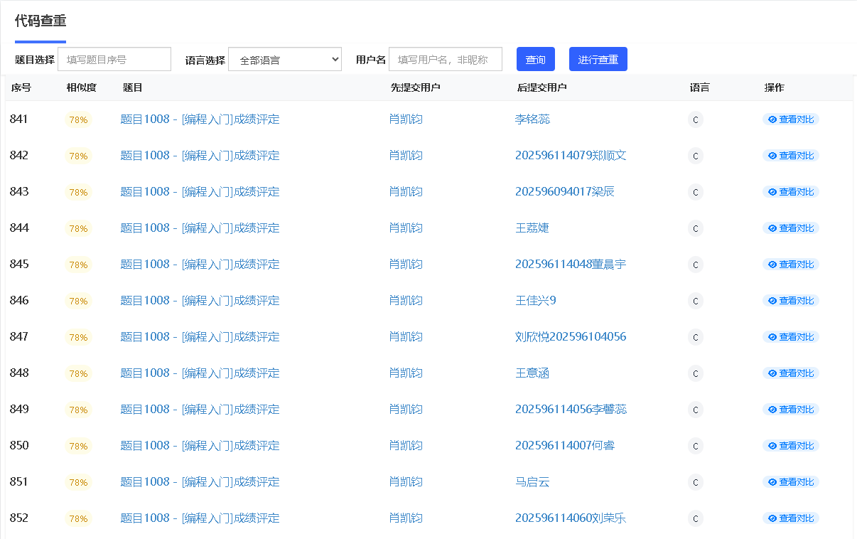 代码查重 代码查重