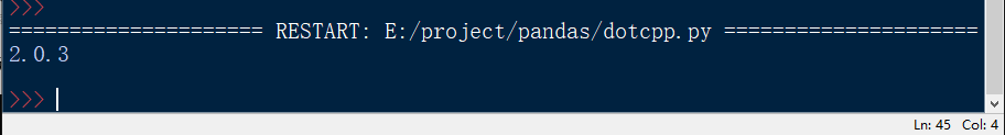 pandas版本号输出